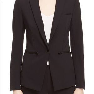 Veronica Beard Black Scuba Jacket Size 8